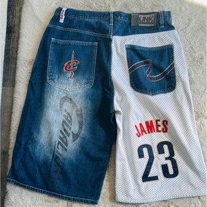 Vintage UNK LeBron James Cleveland Cavs Jean Shorts
